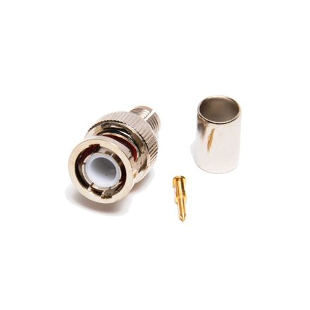 Conector BNC macho RG59, 50 Ohm, crimpar - CON-BMCR