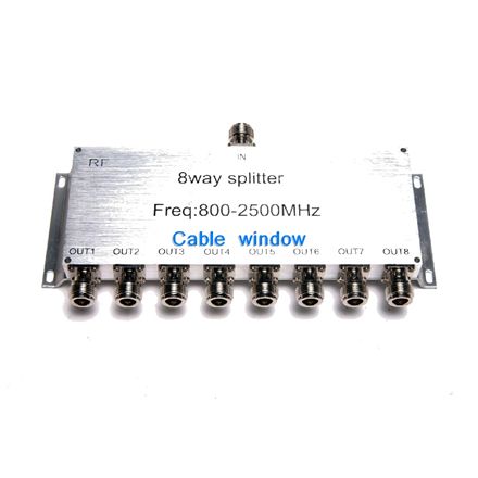 Divisor RF Wilkinson 8 vías. 800-2500Mhz N-Hembra - 13187-2
