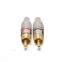 Conector Metalico Audio RCA macho 2ud.Ro- 2Ud.Ne - 12266