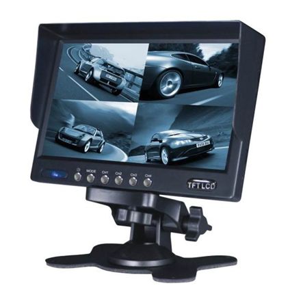 Monitor de Vehiculo 7" 2Cn AV AHD 800x480 - RVM005-AHD-2