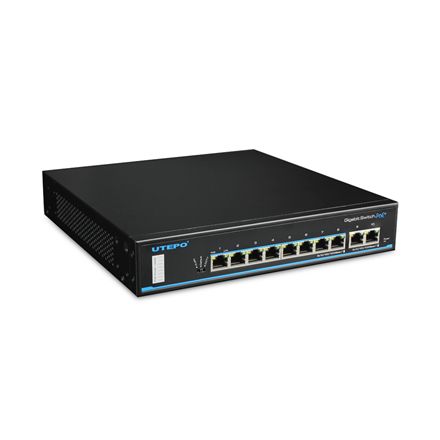 Switch 8p 1000M PoE+, UL 2p SFP - UTP3-GSW0802T-POE