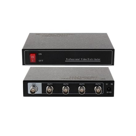 Splitter Video AHD 1 entrada / 4 salidas. BNC - TPT504CV-3
