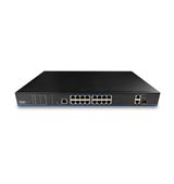 Switch 16p 100M PoE+ gestion, UL 2p 1000M + 1p SFP