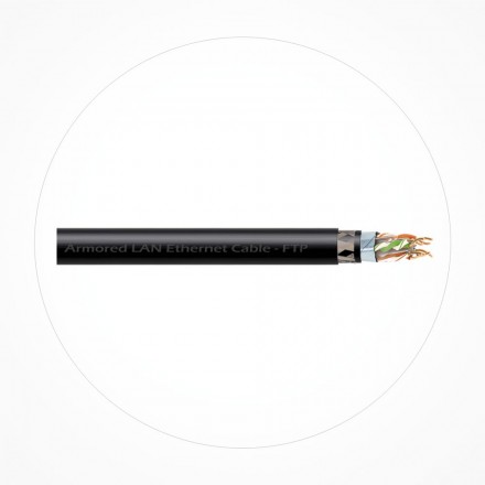 Cable Ethernet FTP CAT6 Ext Armado Antirroedor (500m)