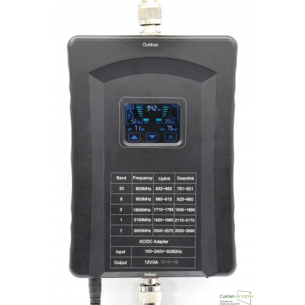 Repetidor LTE800/ EGSM900/ LTE1800/ UMTS2100/ LTE2600