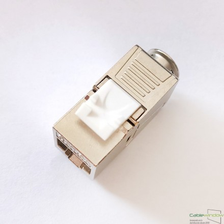 Conector RJ45 de terminación de campo sin herramientas Cat6A, blindado (STP)